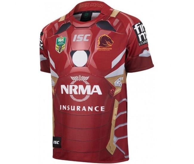 Brisbane Broncos 2017 Men's Iron Man Marvel Jersey Brisbane Broncos 2017 Men's Iron Man Marvel Jersey
