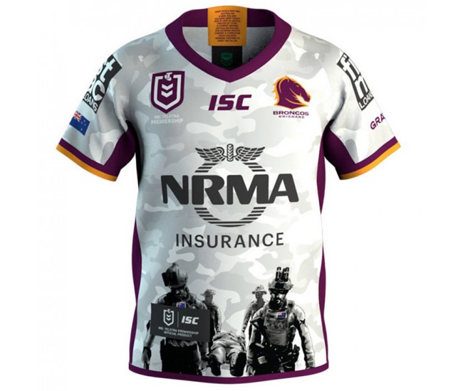 Brisbane Broncos 2019 Men's ANZAC Jersey Brisbane Broncos 2019 Men's ANZAC Jersey
