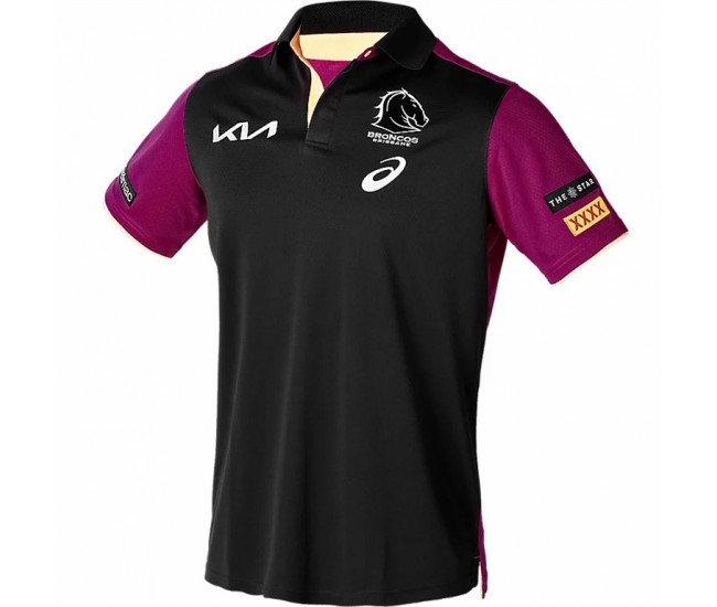 2024 Brisbane Broncos Mens Media Polo
