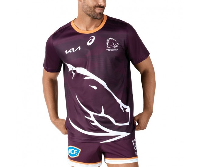 2024 Brisbane Broncos Mens Run Out Training Tee