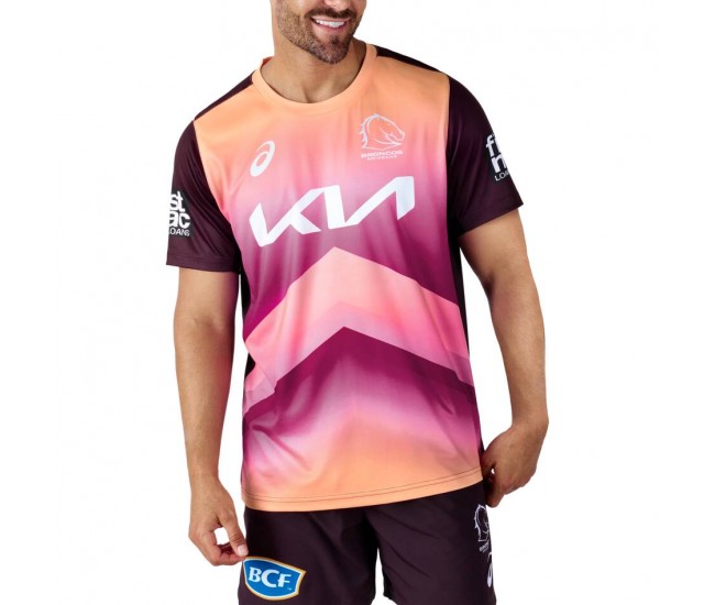 2024 Brisbane Broncos Mens Sunstone Training Tee