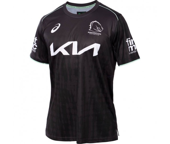 2025 Brisbane Broncos Mens Black Training Tee