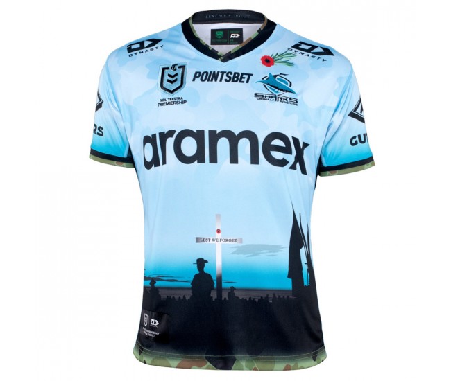 2022 Cronulla Sharks Mens Anzac Jersey