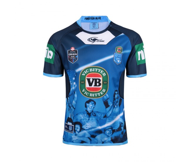 NSW Blues State Of Origin 2016 Men's 'True Blue' Captains Jersey NSW Blues State Of Origin 2016 Men's 'True Blue' Captains Jersey