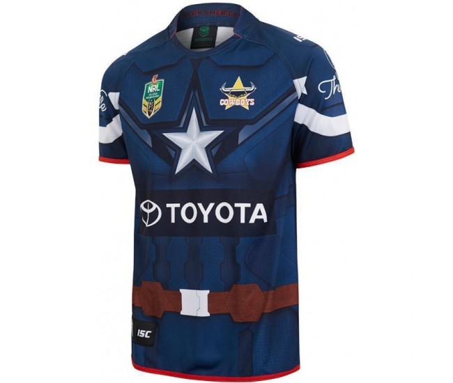 North Queensland Cowboys Men's Captain America Marvel Jersey North Queensland Cowboys Men's Captain America Marvel Jersey