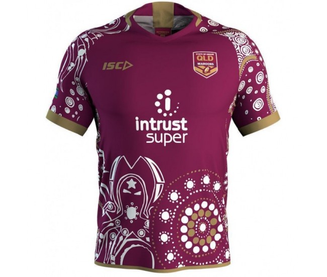 QLD Maroons 2018 Men's Indigenous Training Jersey QLD Maroons 2018 Men's Indigenous Training Jersey