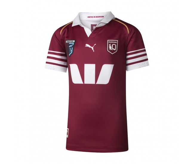 2026 Harvey Norman QLD Maroons Kids Home Jersey
