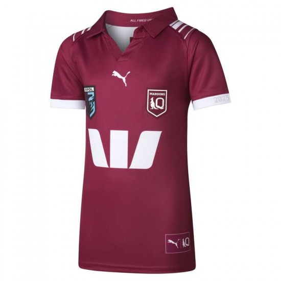 2025 Harvey Norman QLD Maroons Kids Home Jersey