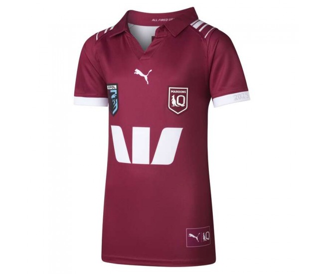 2025 Harvey Norman QLD Maroons Kids Home Jersey