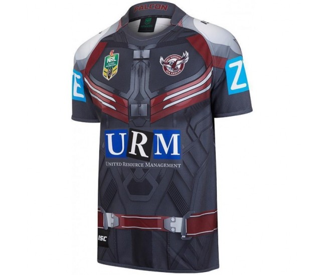 Manly Warringah Sea Eagles 2017 Men's Falcon Marvel Jersey Manly Warringah Sea Eagles 2017 Men's Falcon Marvel Jersey