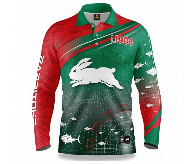 2022 South Sydney Rabbitohs Mens Fishfinder Fishing Shirt