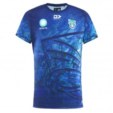 2025 New Zealand Warriors Mens Warm Up Paua Tee