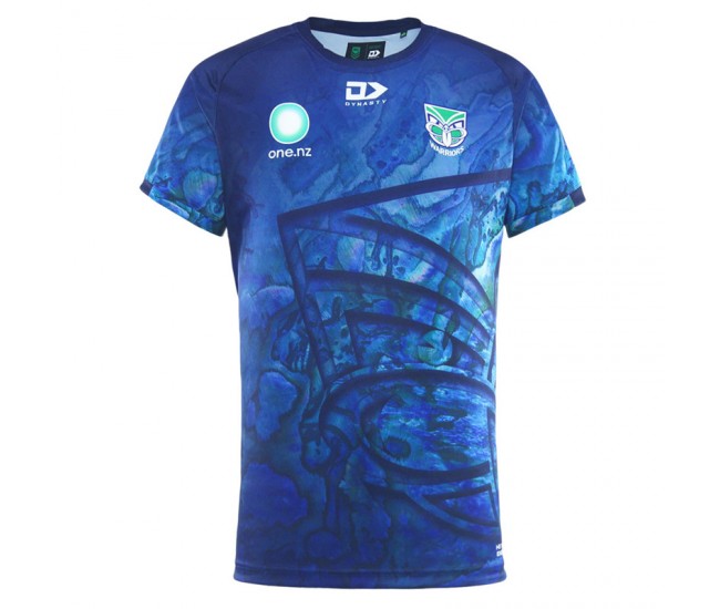 2025 New Zealand Warriors Mens Warm Up Paua Tee