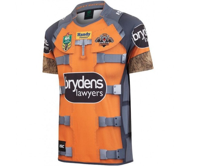 Wests Tigers 2017 Men's Rocket Raccoon Marvel Jersey Wests Tigers 2017 Men's Rocket Raccoon Marvel Jersey