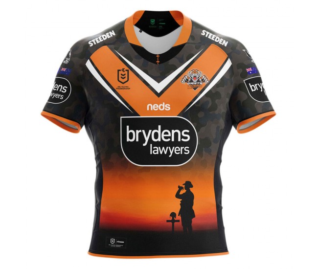 2021 Wests Tigers Mens ANZAC Jersey