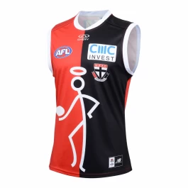 2024 St Kilda Saints Mens Onfield Stickman Guernsey