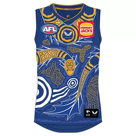 2021 West Coast Eagles Mens Indigenous Guernsey