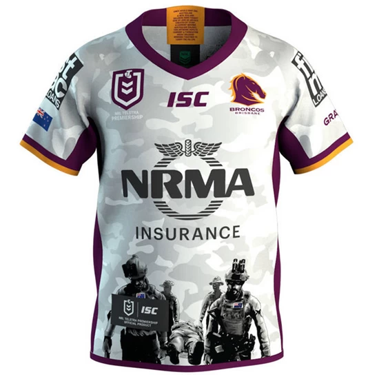 Brisbane Broncos 2019 Men's ANZAC Jersey Brisbane Broncos 2019 Men's ANZAC Jersey