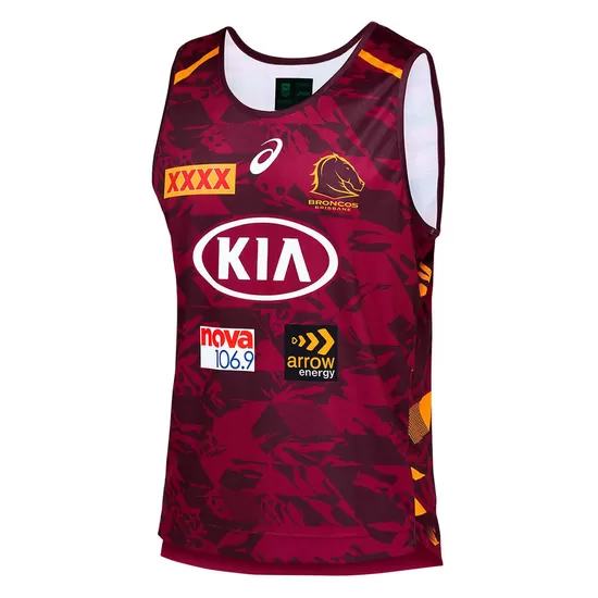 2021 Brisbane Broncos Mens Training Singlet