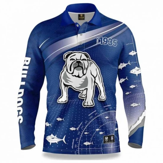 2022 NRL Bulldogs Men's Fishfinder Fishing Shirt