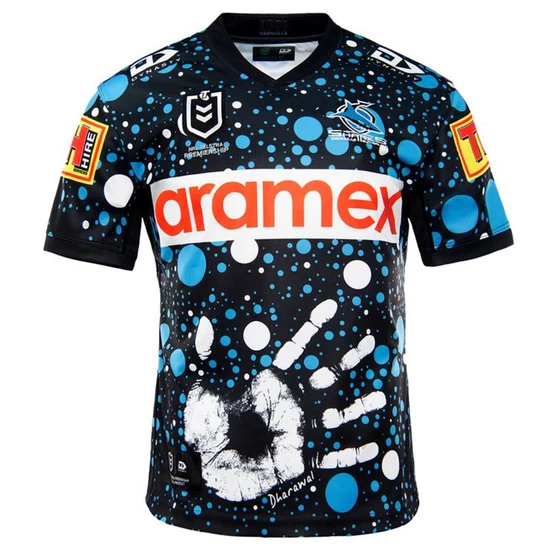 2021 Cronulla Sharks Mens Indigenous Jersey 2021 Cronulla Sharks Mens Indigenous Jersey