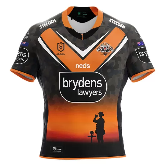 2021 Wests Tigers Mens ANZAC Jersey 2021 Wests Tigers Mens ANZAC Jersey