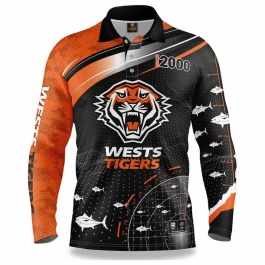 2022 Wests Tigers Mens Fishfinder Fishing Shirt